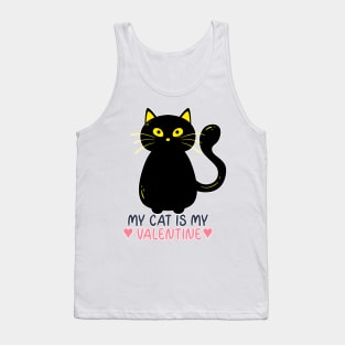 My Cat is my Valentine Tank Top